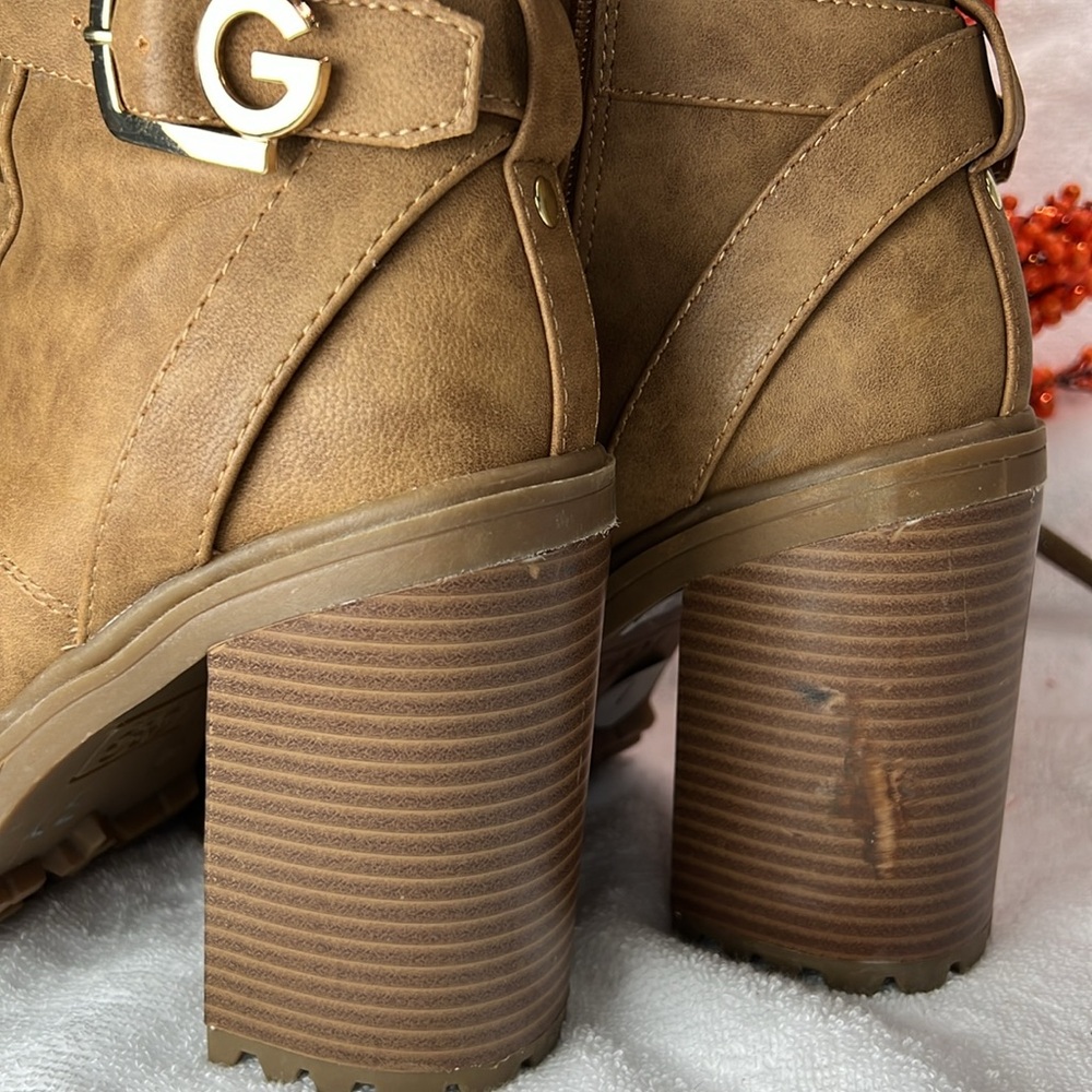 GBG Los Angeles, tan platform side zip ankle boots NWT - Picture 4 of 8